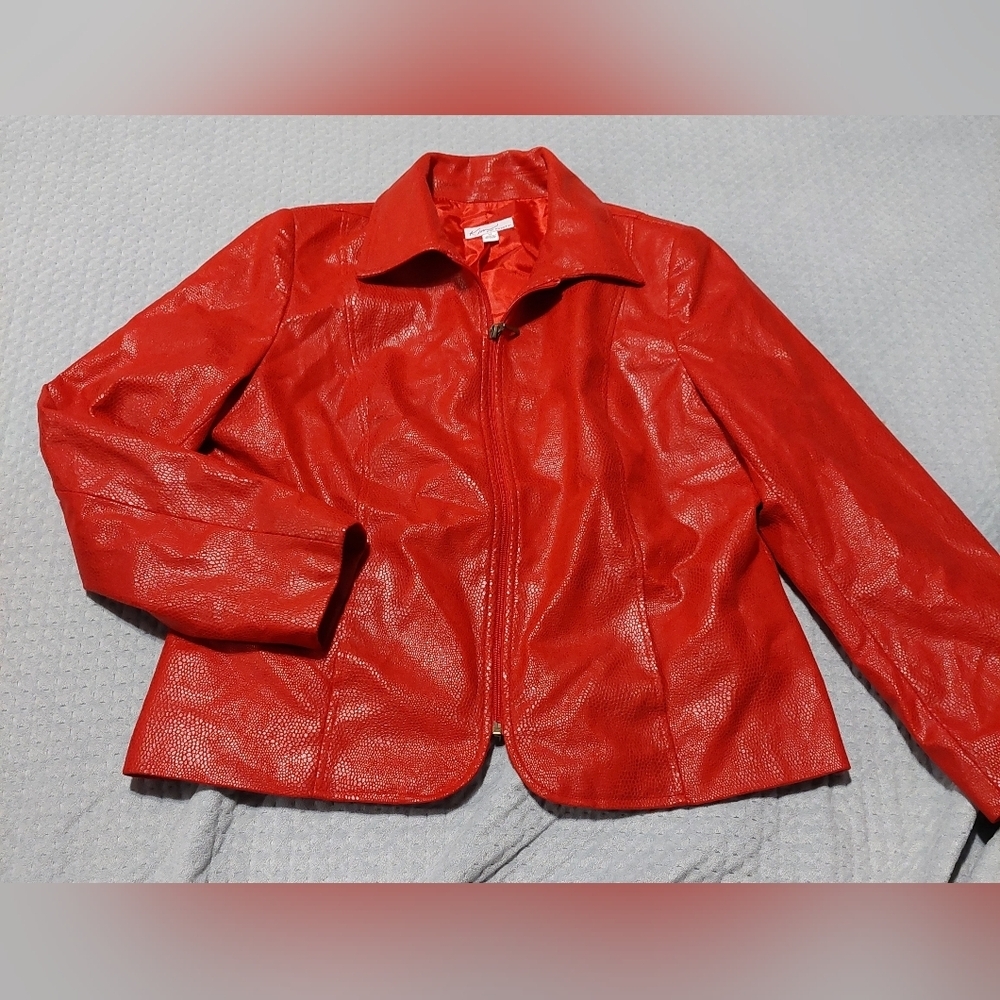 Kim Rogers Red Leather Jacket